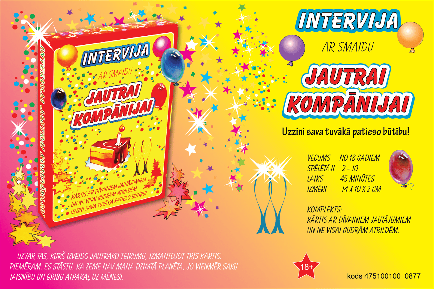 ROBINS galda spēle 18+ "Intervija jautrai kompānijai"