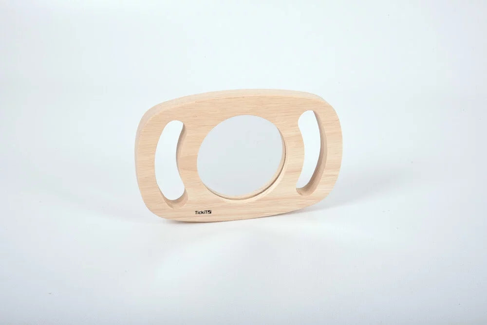 Viegli turams plaknes koka spogulis 185x120x20 mm