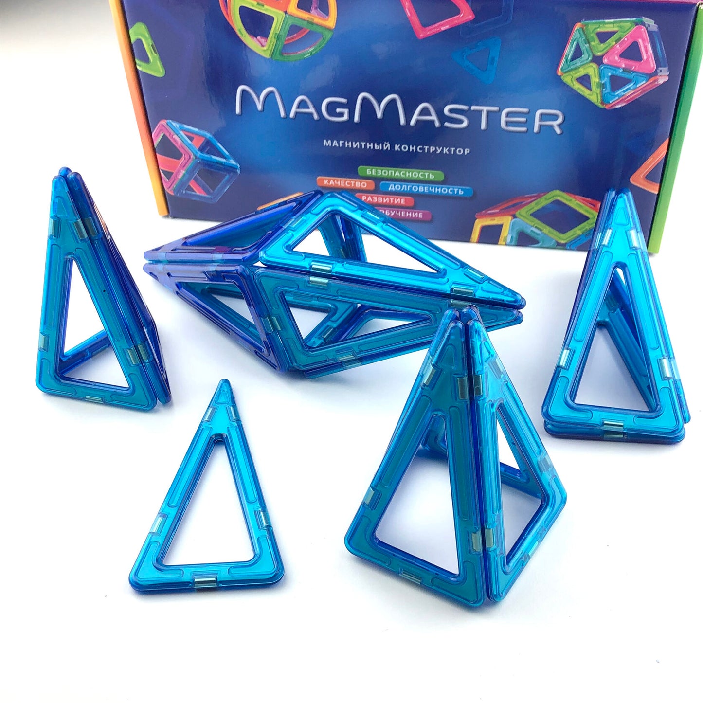 Augstais trīsstūris - magnētu konstruktors MagMaster (20 gab.)
